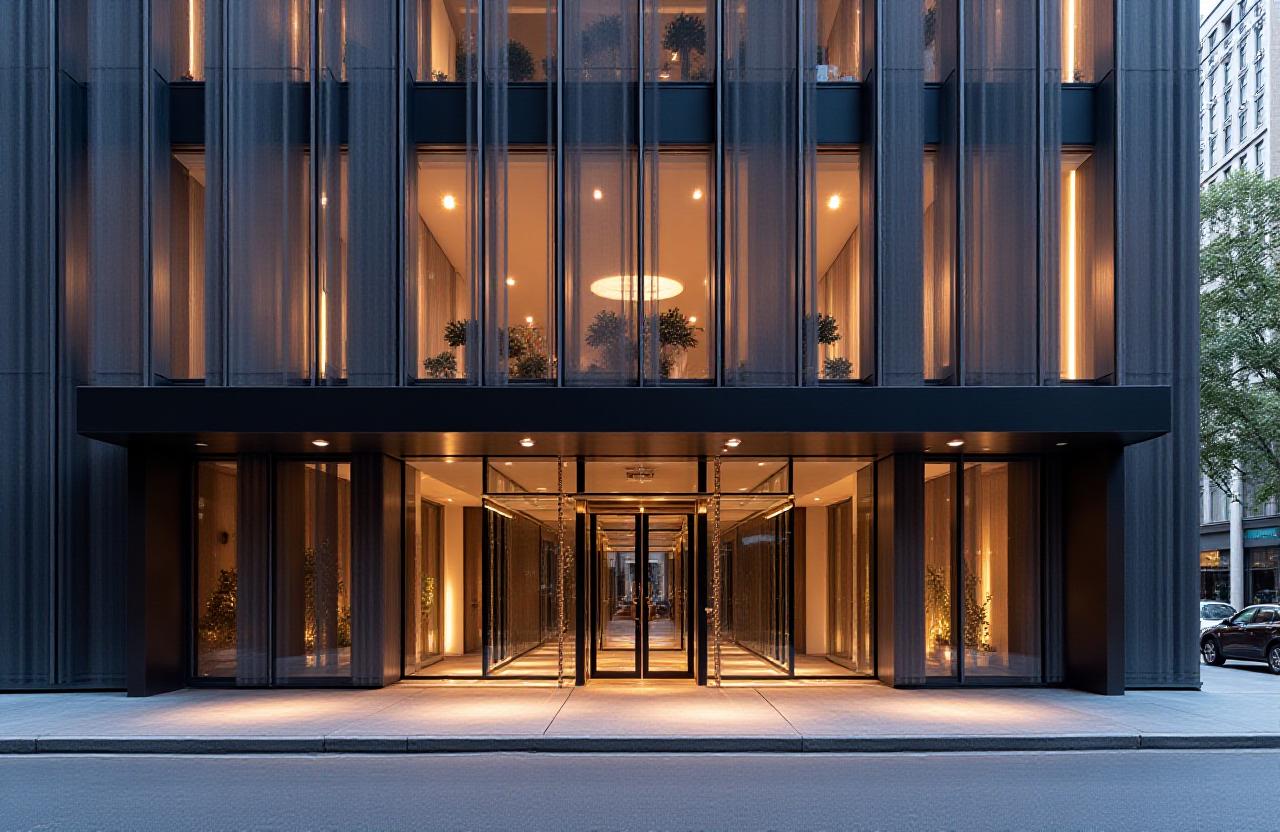 Luxury hotel facade at 859 Manhattan Avenue